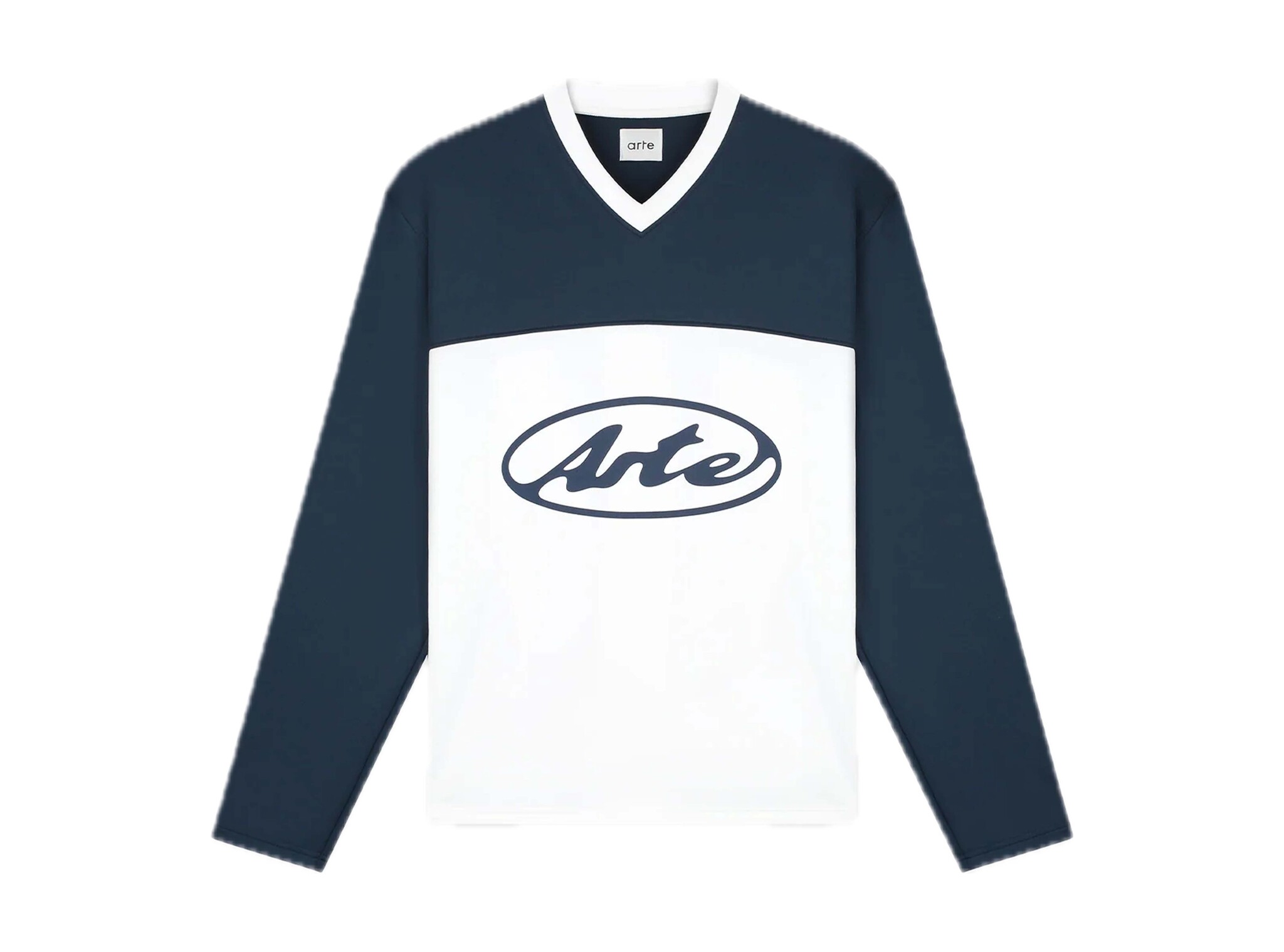 Circle Logo Longsleeve White Navy SS26 241LS Arte Antwerp Circle Logo Longsleeve White Navy SS26 241LS