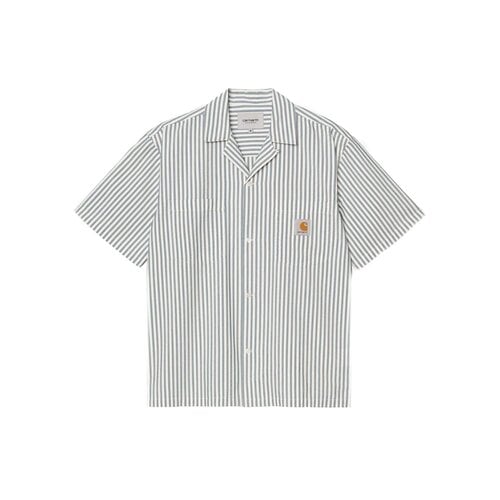 S/S Leavel Shirt Leavel Stripe Blue River Wax I036203.3K5.XX.03