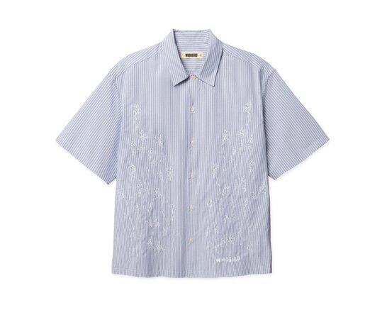 Woodbird WBWang Ox Flower Shirt Light Blue 2616 704