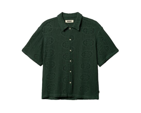 Woodbird WBWang Knit Shirt Pine Green 2616 706