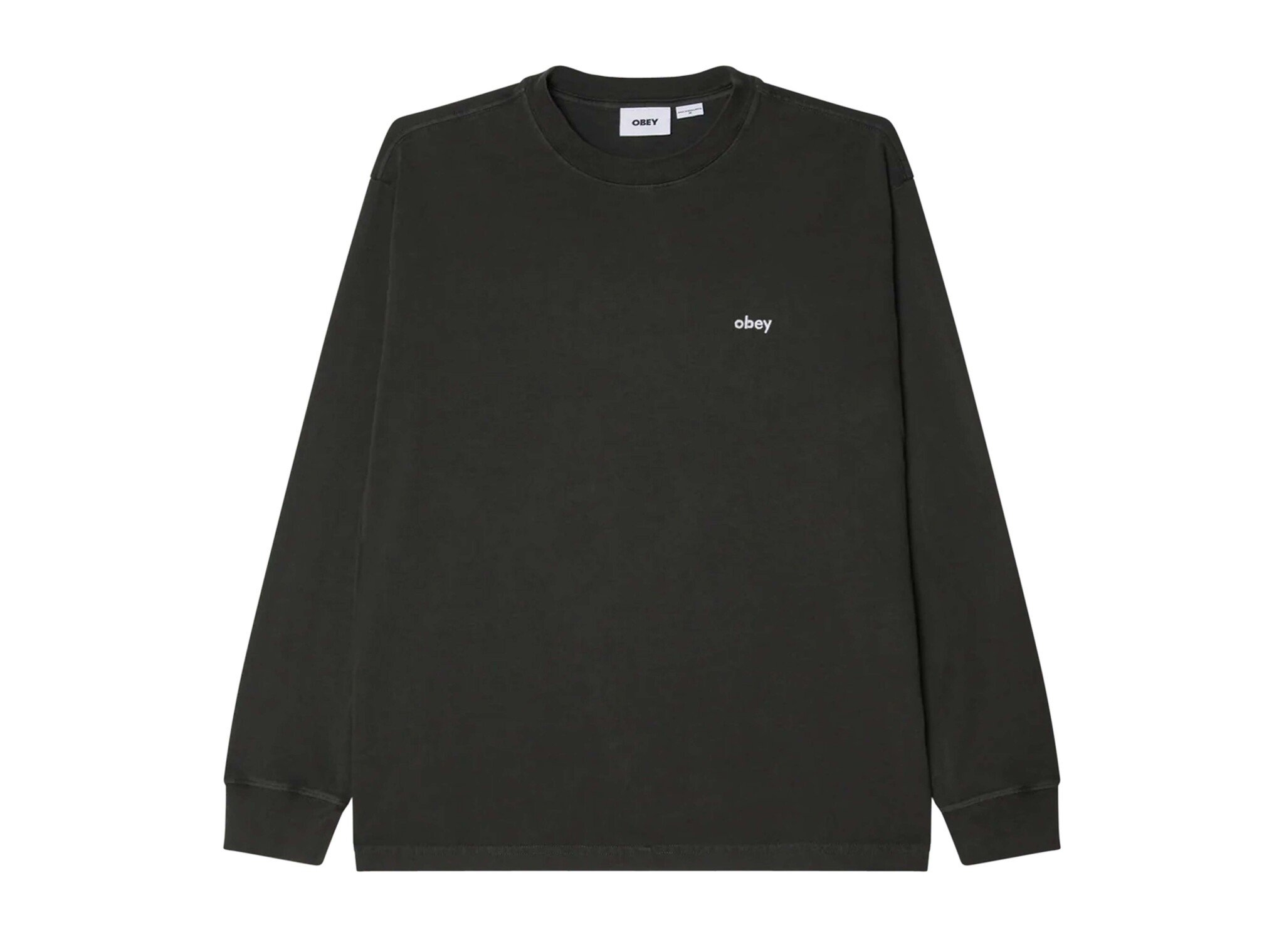 Obey Lowercase Pigment Tee LS Pigment Pirate Black 131030139