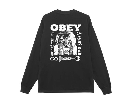 Obey Underground Disorder LS T-shirt Pigment Dusty Black 168004252