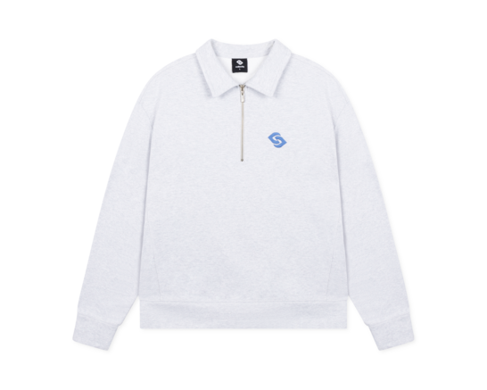 Collectiq Derby Stakes Half Zip Light Grey Marl CC 62008 202