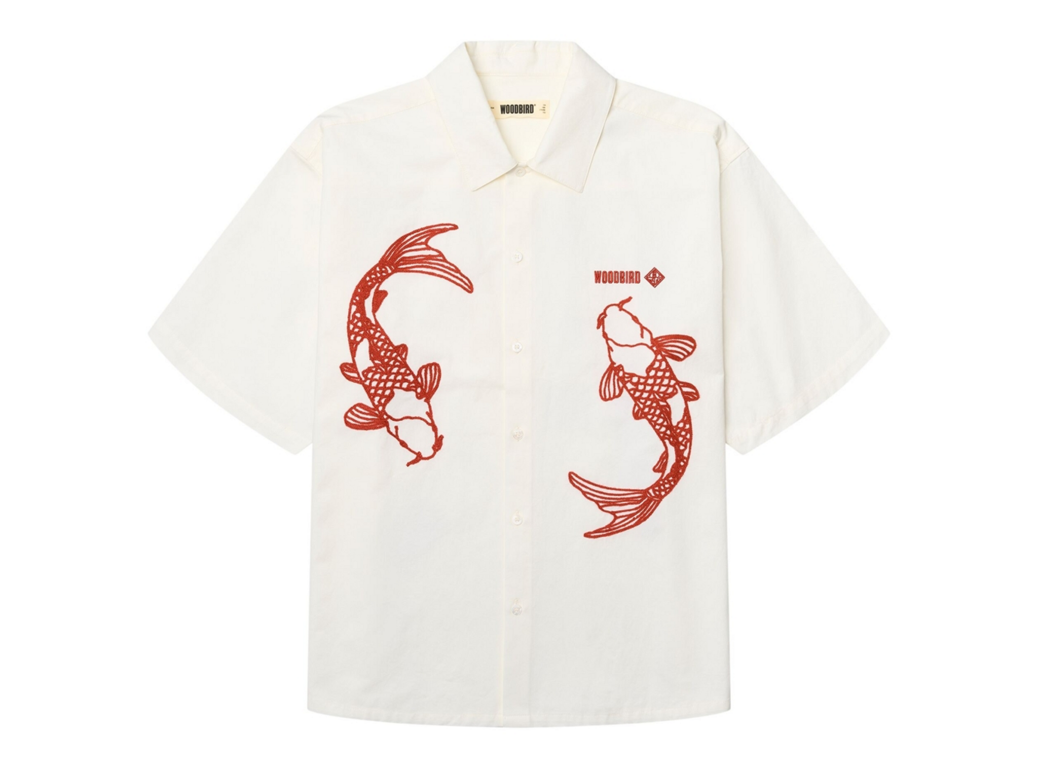 Woodbird WBWang Carp Shirt Off White 2626 701