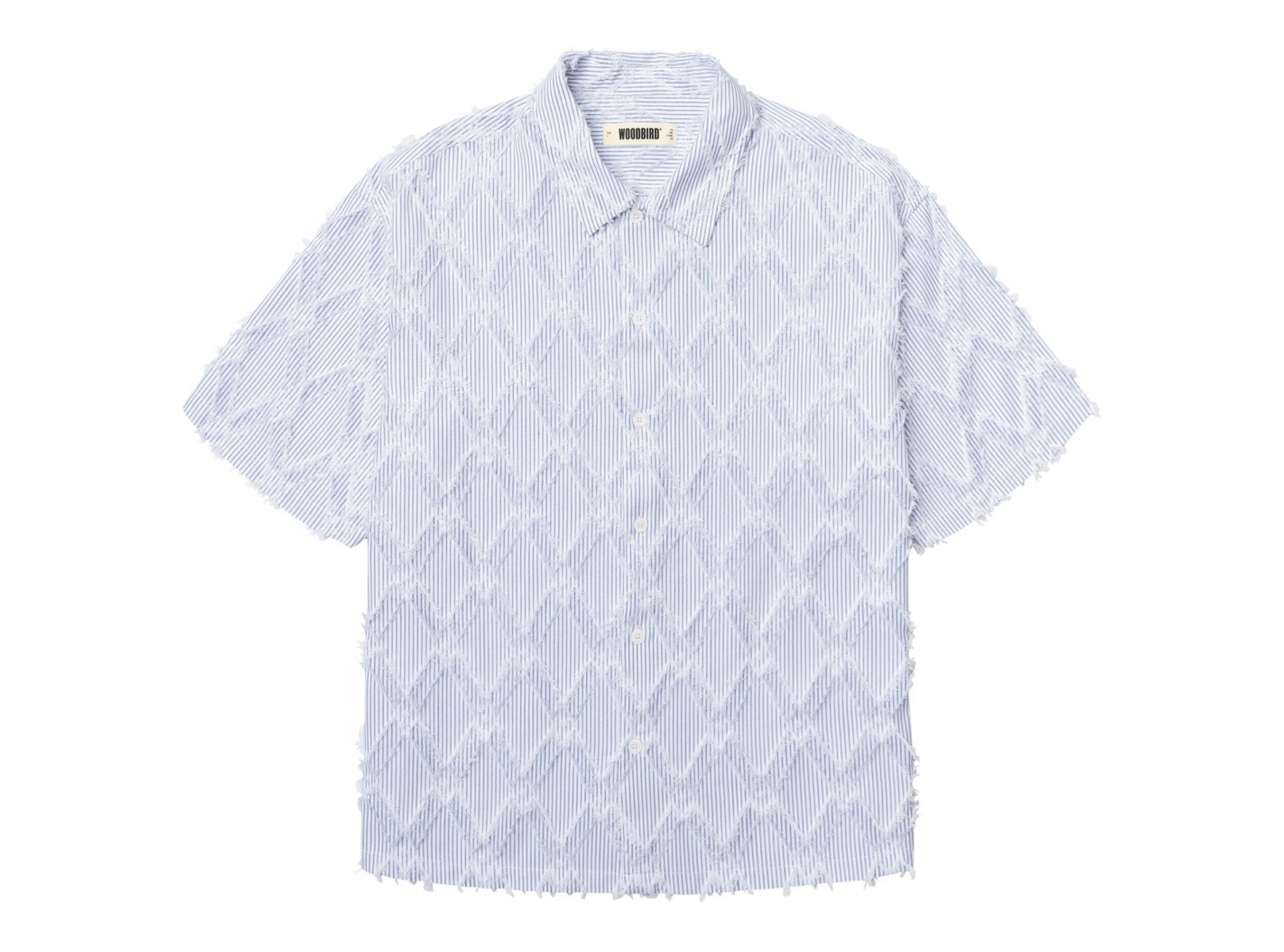 Woodbird WBWang Fil Coupe Shirt Blue Stripe 2626 702