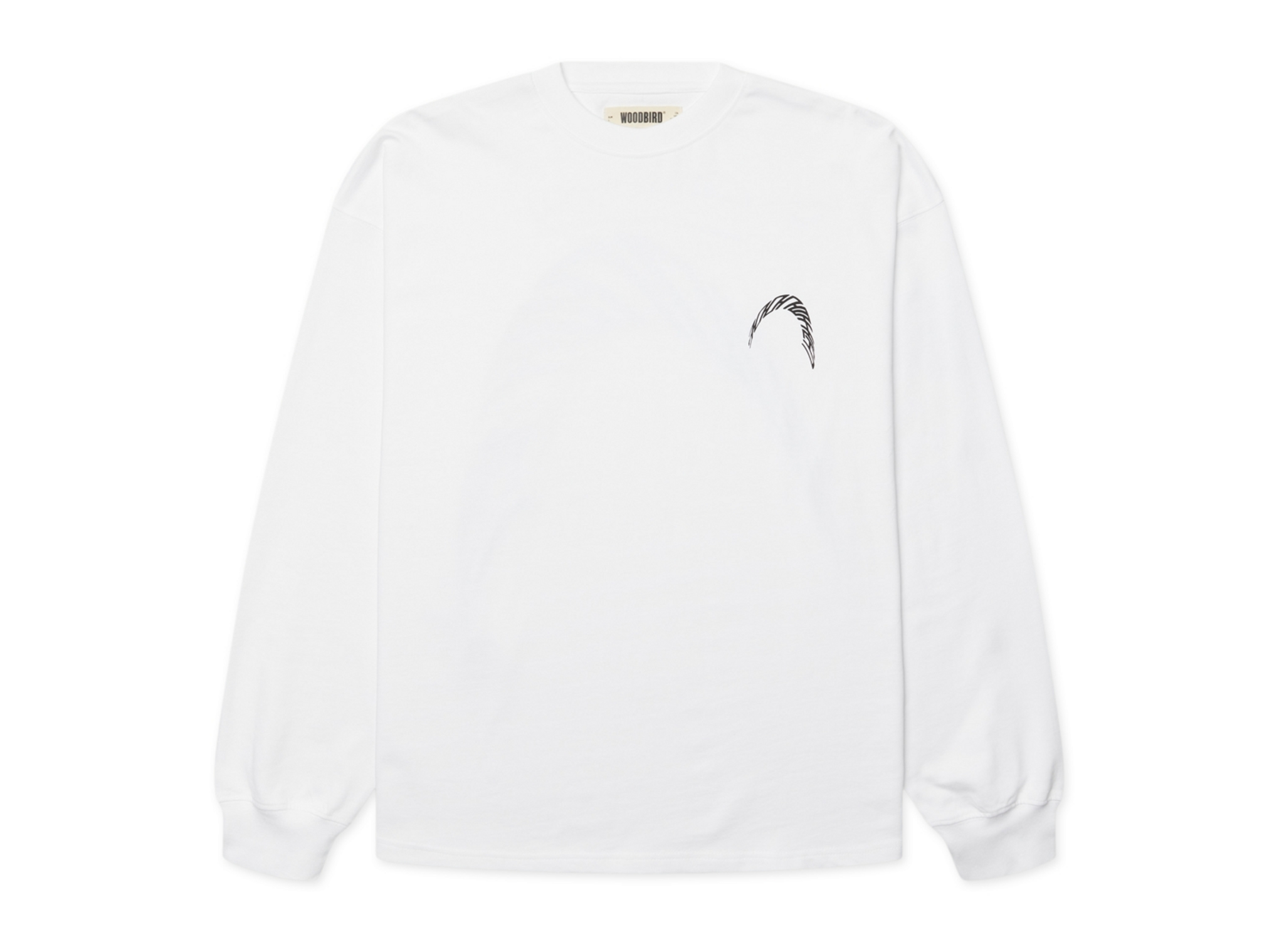 Woodbird WBBeam LS Warp Tee White 2626 409