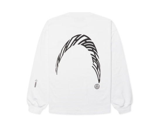 Woodbird WBBeam LS Warp Tee White 2626 409