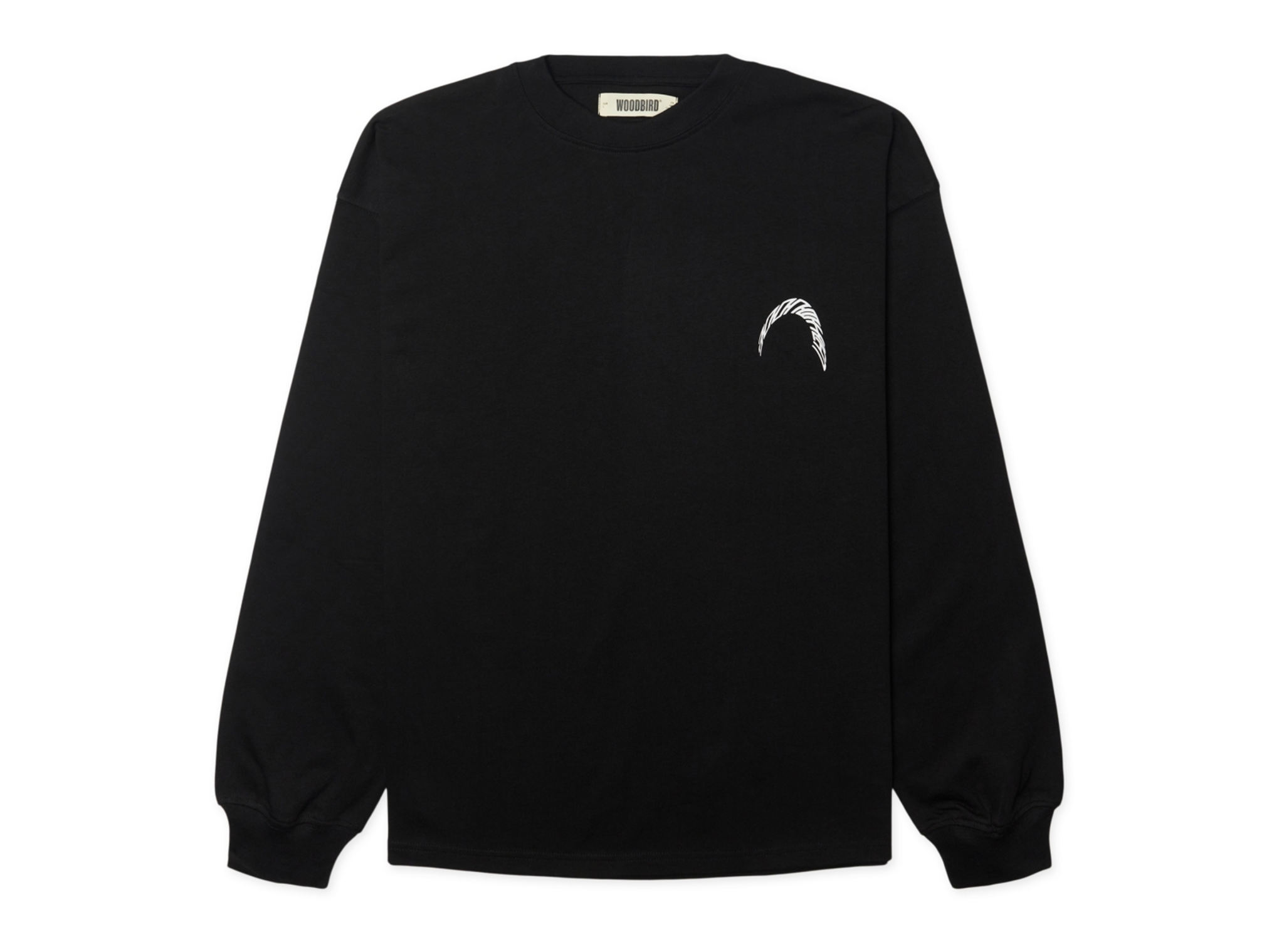 Woodbird WBBeam LS Warp Tee Black 2626 409