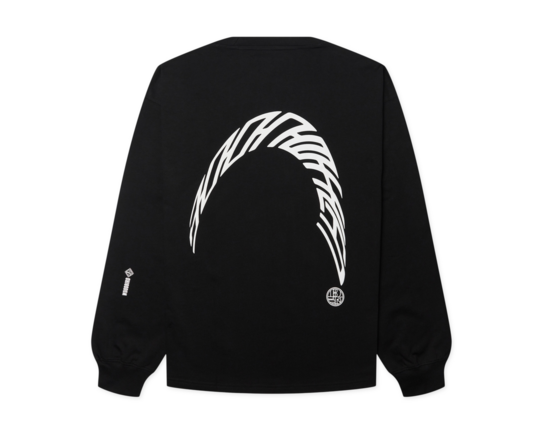 Woodbird WBBeam LS Warp Tee Black 2626 409