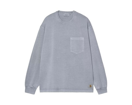 Carhartt WIP L/S Torion Pocket T-shirt Office Blue Grind Wash I035958.3GB.B7.03