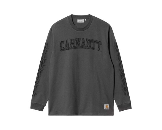 Carhartt WIP L/S Camo Snake T-shirt Black Garment Dyed I036387.89.GD.03