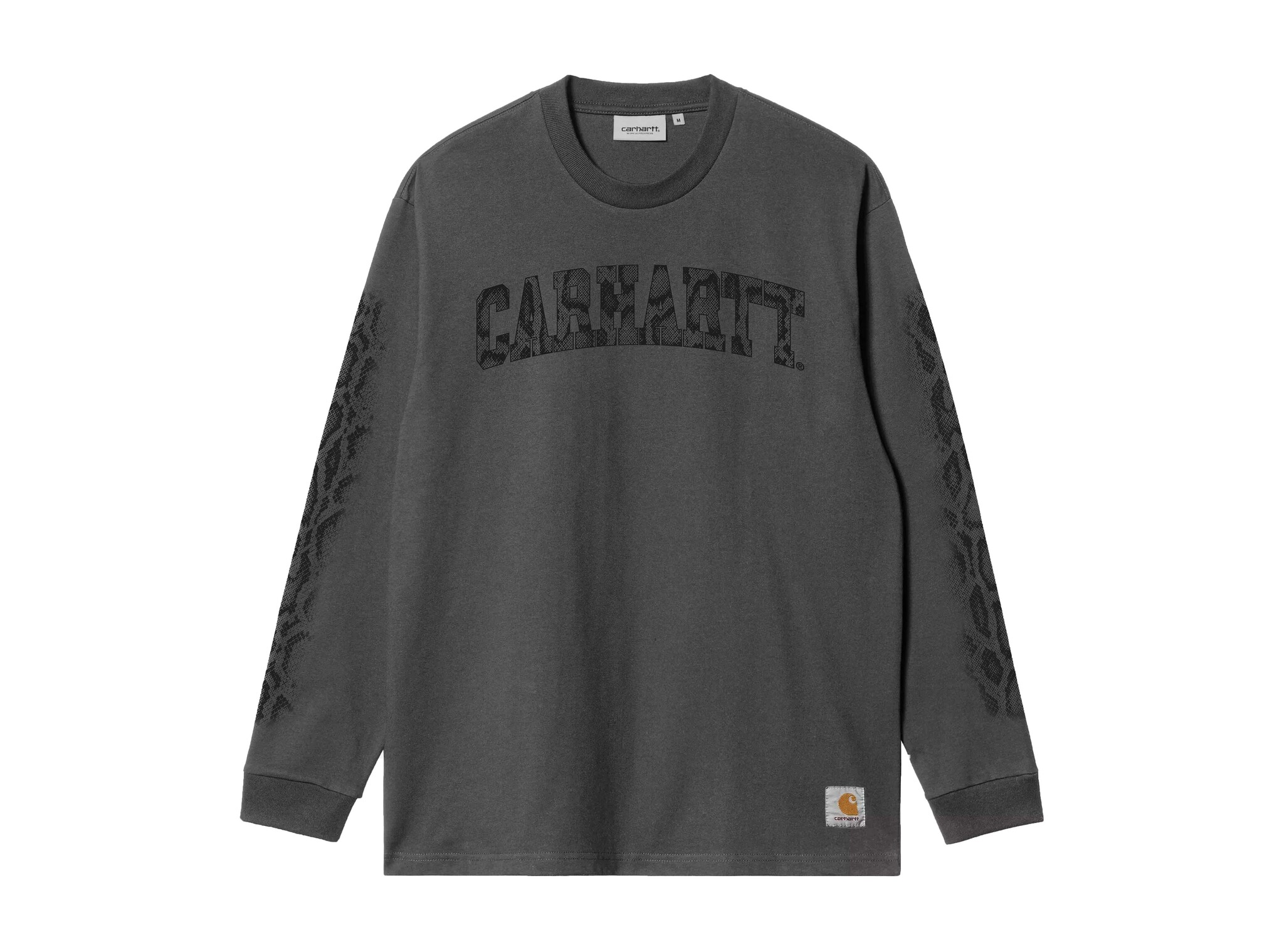 Carhartt WIP L/S Camo Snake T-shirt Black Garment Dyed I036387.89.GD.03