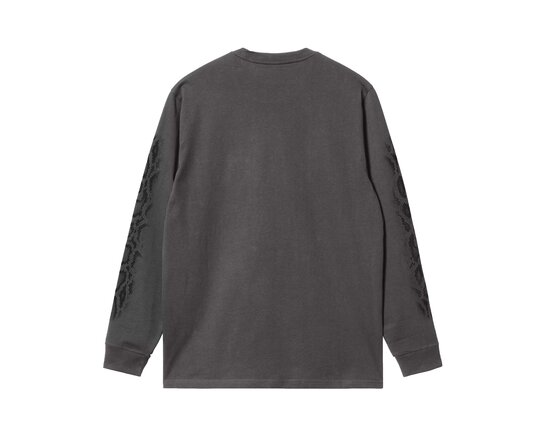 Carhartt WIP L/S Camo Snake T-shirt Black Garment Dyed I036387.89.GD.03