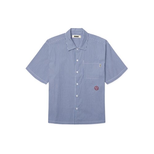 WBWang Stripe EMB Shirt Blue White 2626 707