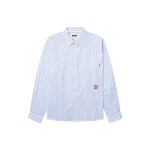 WBBuzo Stripe EMB Shirt White Blue 2626 710