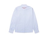 Woodbird WBBuzo Stripe EMB Shirt White Blue 2626 710