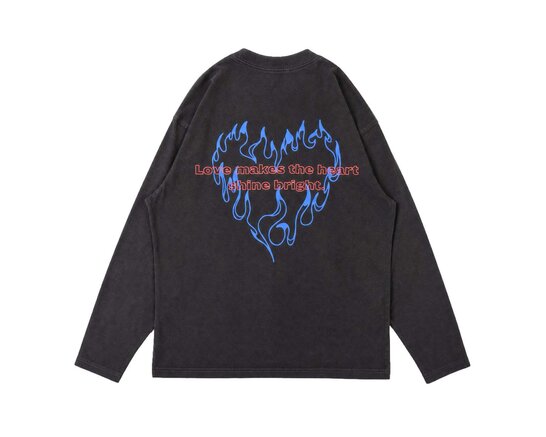 Bruut Love Longsleeve Washed Black BT2681 001