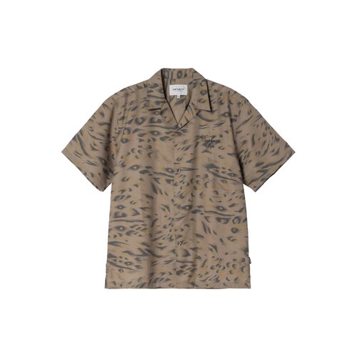 SS Travon Shirt Duck Feather Print Cypress Black I036808 3
