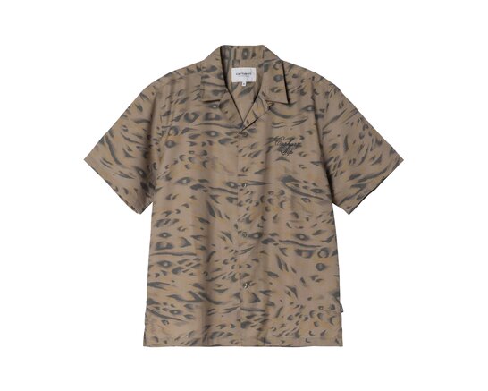Carhartt WIP SS Travon Shirt Duck Feather Print Cypress Black I036808 3