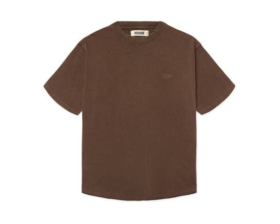 Woodbird WBBaine Warp Acid Tee Washed Brown 2626 404