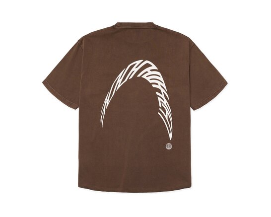 Woodbird WBBaine Warp Acid Tee Washed Brown 2626 404