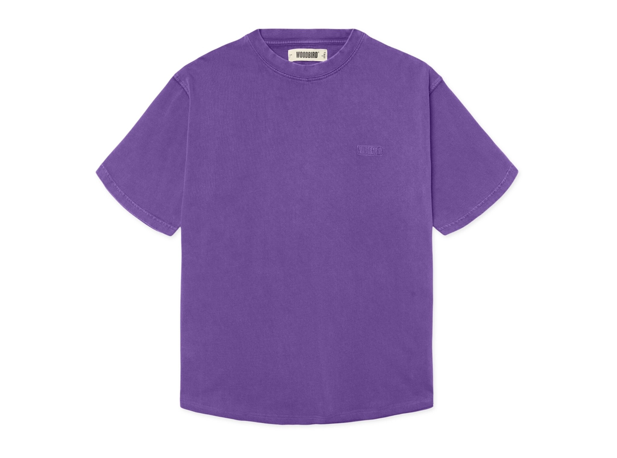 Woodbird WBBaine Warp Acid Tee Washed Purple 2626 404