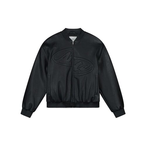 Half Logo Leather Jacket Black SS26 200J