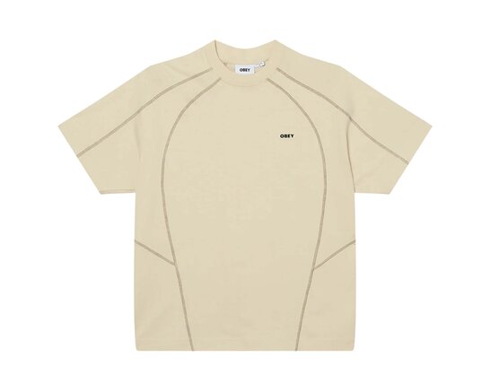Obey Contrast Stitch Tee Silver Birch 131080381