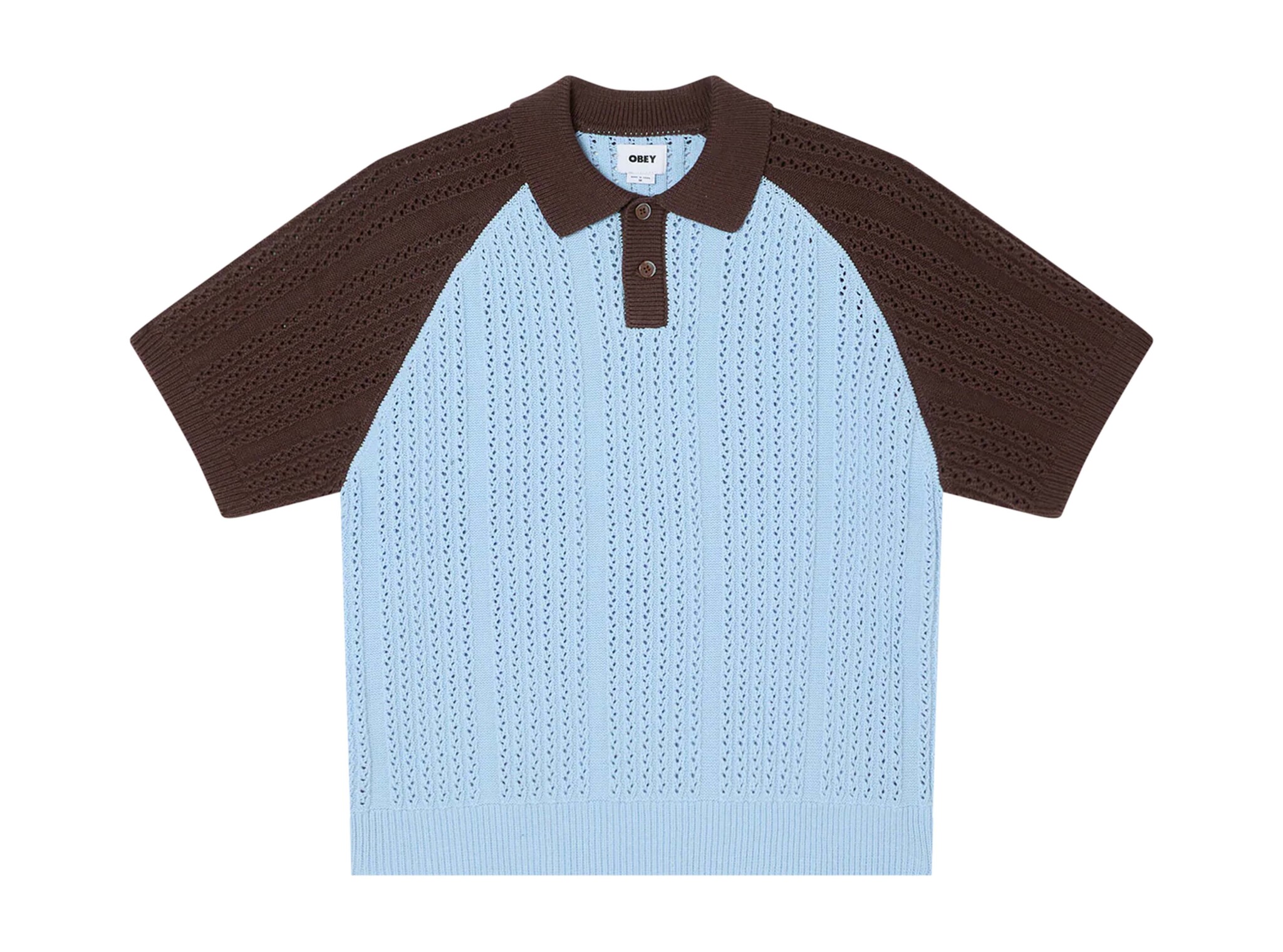 Obey Abel Polo Sweater Tee Skyway Multi 151000119