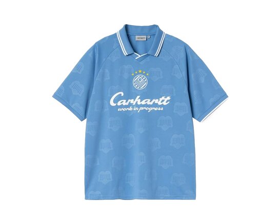 SS Terrace Football T-shirt Heart Train Jacquard Curacao I037567.43S.XX.03 Carhartt WIP SS Terrace Football T-shirt Heart Train Jacquard Curacao I037567.43S.XX.03