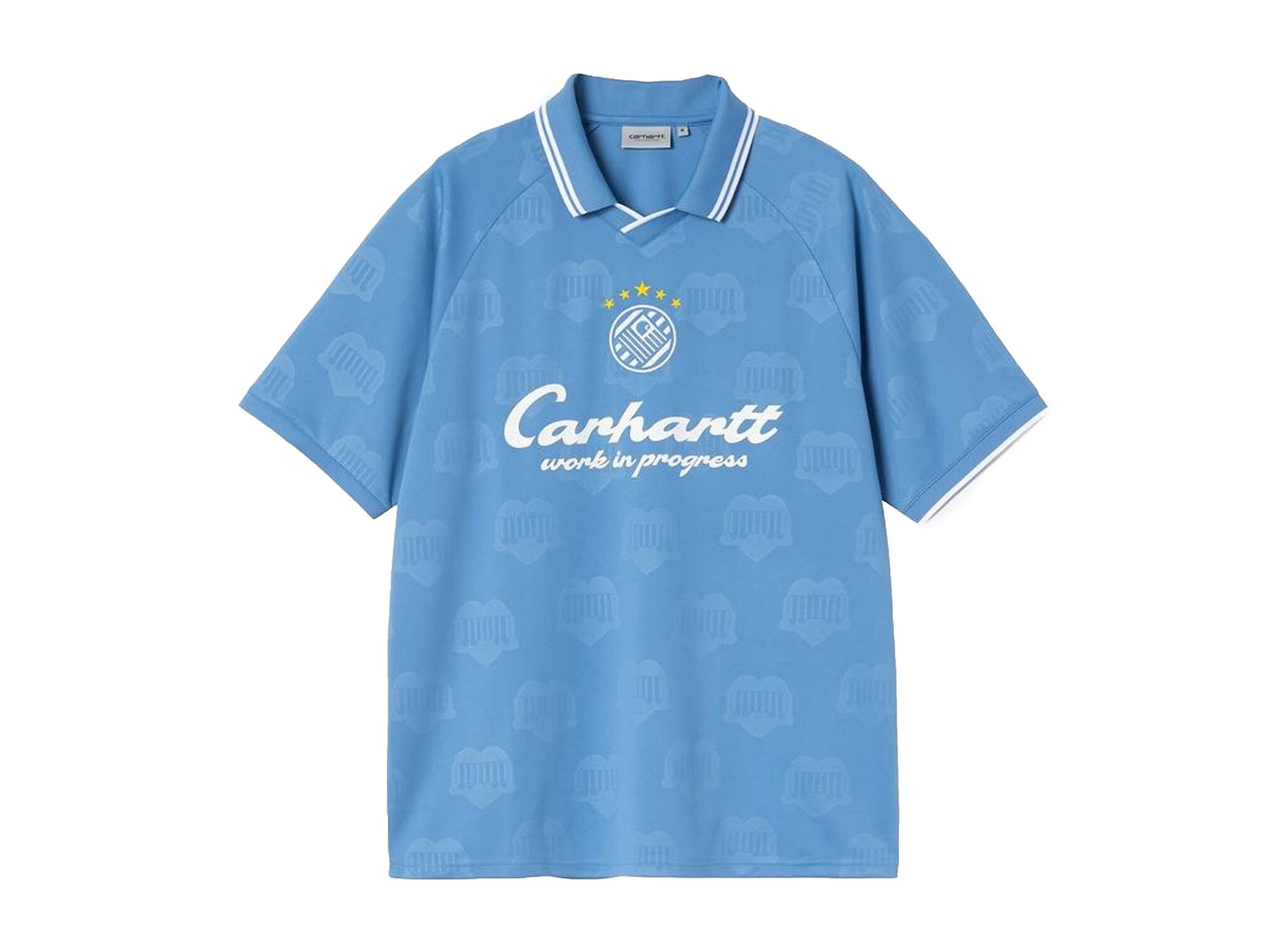 SS Terrace Football T-shirt Heart Train Jacquard Curacao I037567.43S.XX.03 Carhartt WIP SS Terrace Football T-shirt Heart Train Jacquard Curacao I037567.43S.XX.03