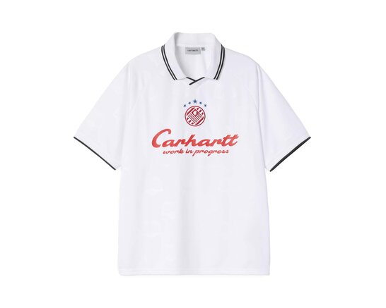 SS Terrace Football T-Shirt Heart Train Jacquard White I037567.43T.XX.03 Carhartt WIP SS Terrace Football T-Shirt Heart Train Jacquard White I037567.43T.XX.03