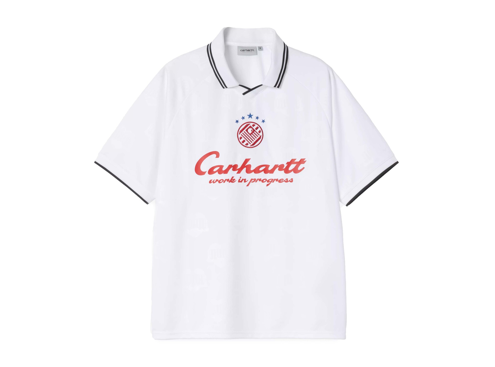 SS Terrace Football T-Shirt Heart Train Jacquard White I037567.43T.XX.03 Carhartt WIP SS Terrace Football T-Shirt Heart Train Jacquard White I037567.43T.XX.03