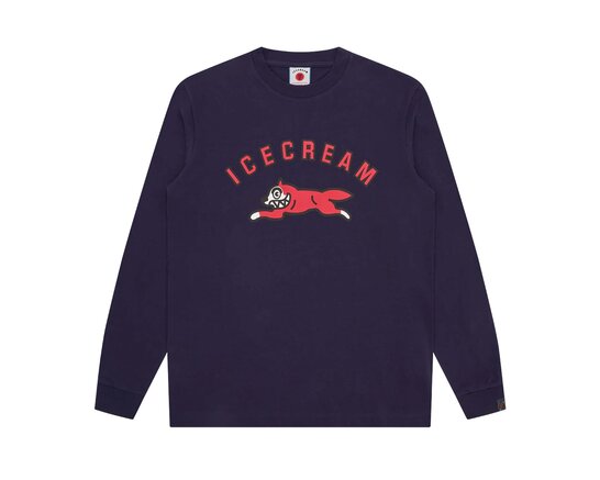Arch Running Dog LS T-shirt Navy ICLT26273 ICECREAM Arch Running Dog LS T-shirt Navy ICLT26273