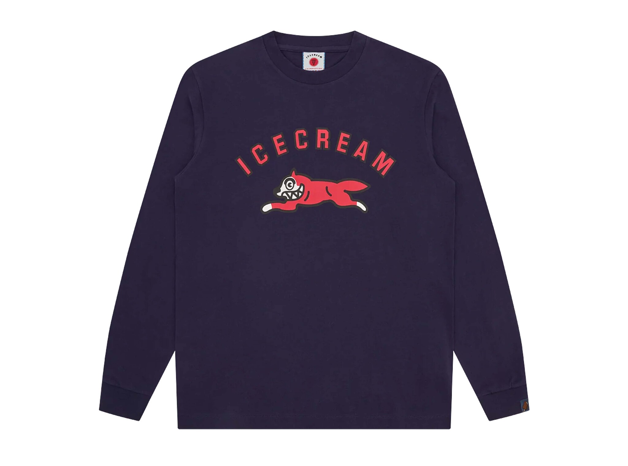 Arch Running Dog LS T-shirt Navy ICLT26273 ICECREAM Arch Running Dog LS T-shirt Navy ICLT26273