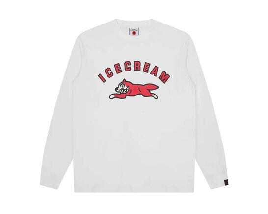 Arch Running Dog LS T-shirt White ICLT26273 ICECREAM Arch Running Dog LS T-shirt White ICLT26273