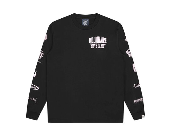 Multi Logo LS T-shirt Black BBLT26274 Billionaire Boys Club Multi Logo LS T-shirt Black BBLT26274