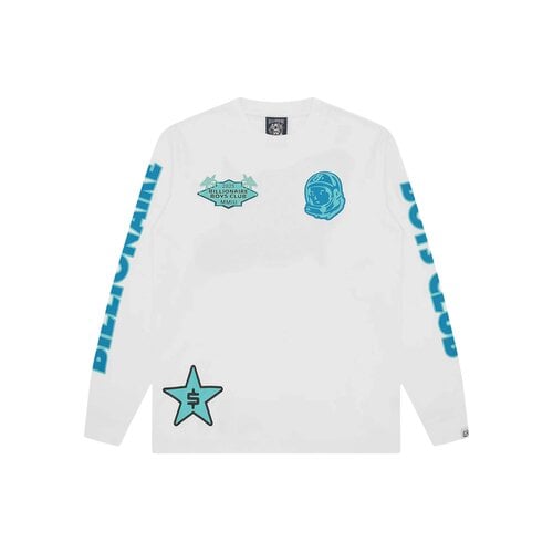 Multi Graphic LS T-shirt White Blue B25437