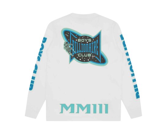 Billionaire Boys Club Multi Graphic LS T-shirt White Blue B25437