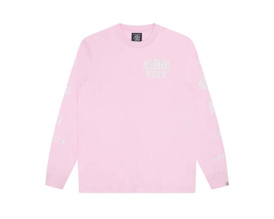 Multi Logo LS T-shirt Pink BBLT26274 Billionaire Boys Club Multi Logo LS T-shirt Pink BBLT26274