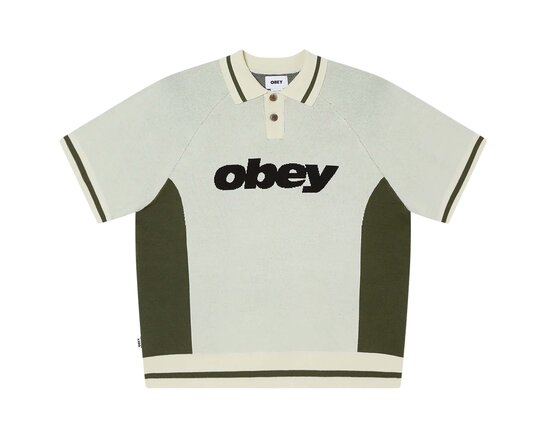 Obey Sport Polo Sweater Unbleached Multi 151000125