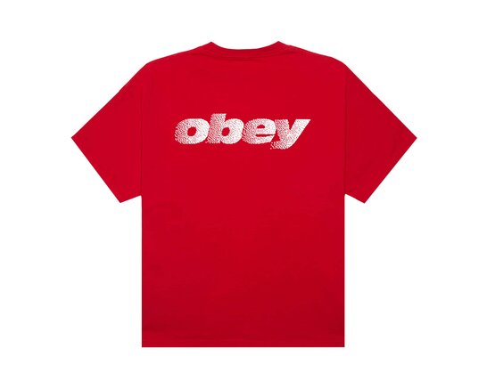Obey Diffusion Pigment Tee Fiery Red 166924338