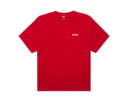 Obey Diffusion Pigment Tee Fiery Red 166924338