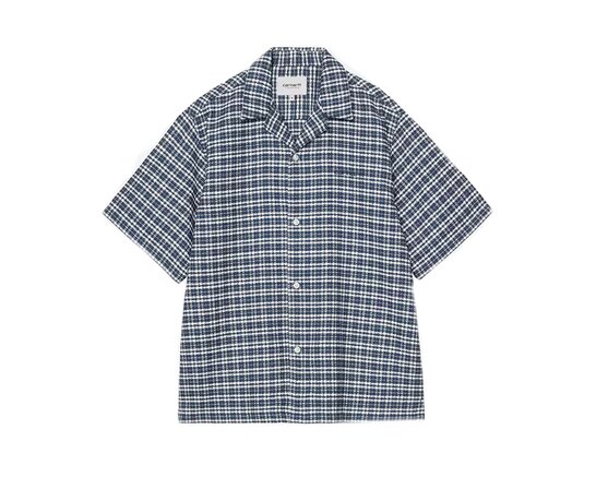 Carhartt WIP S/S Kander Shirt Kander Check Blue River I036194 17