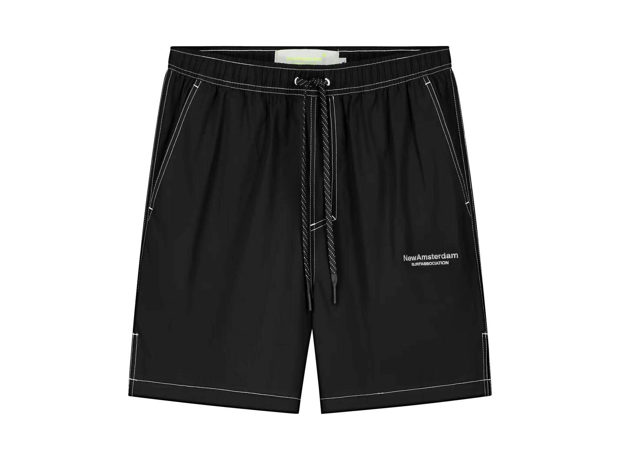 Contrast Swimshort Black 2604001003 New Amsterdam Surf Association Contrast Swimshort Black 2604001003