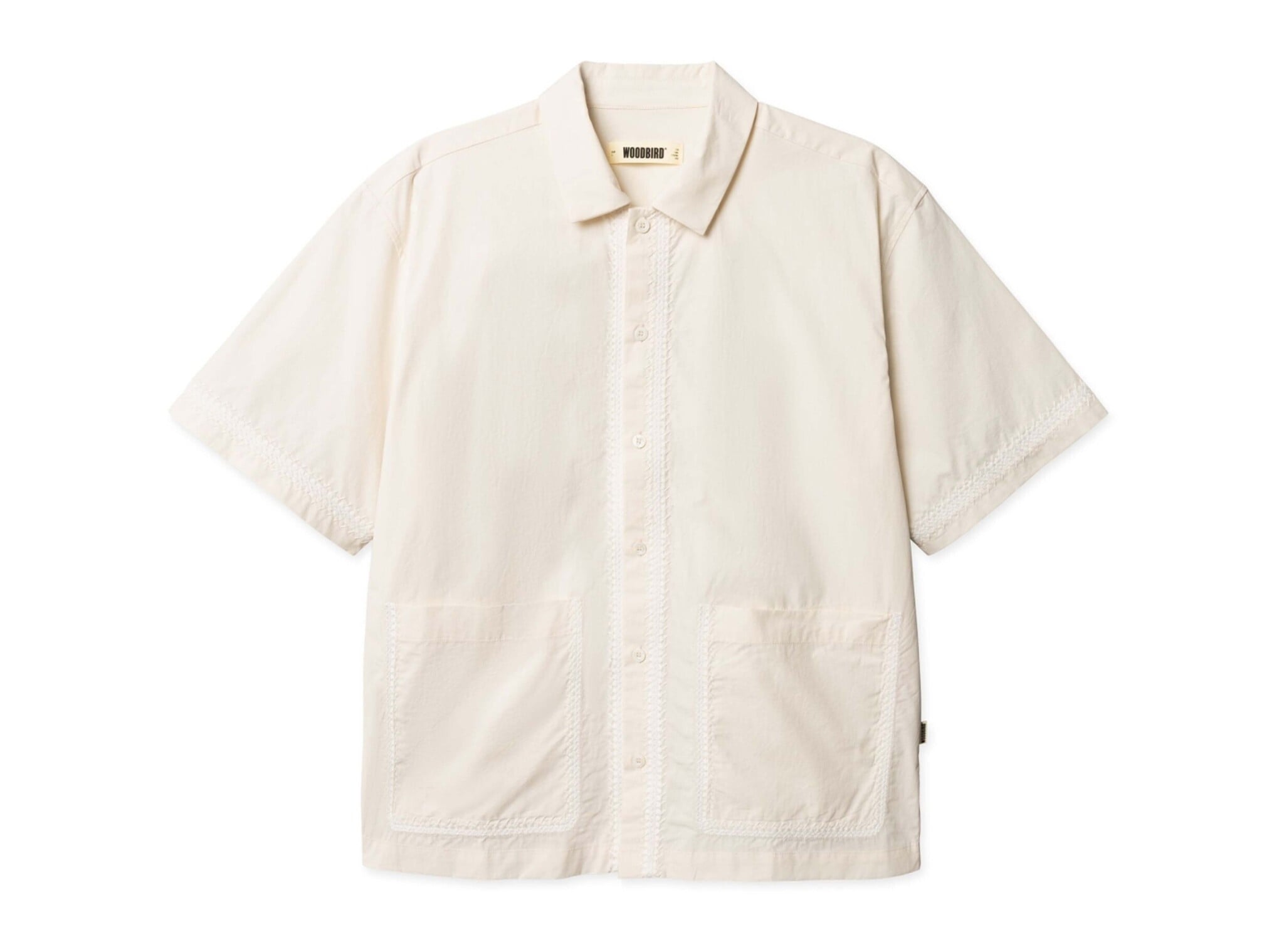 WBWang Line Shirt Off White 2616 700 Woodbird WBWang Line Shirt Off White 2616 700
