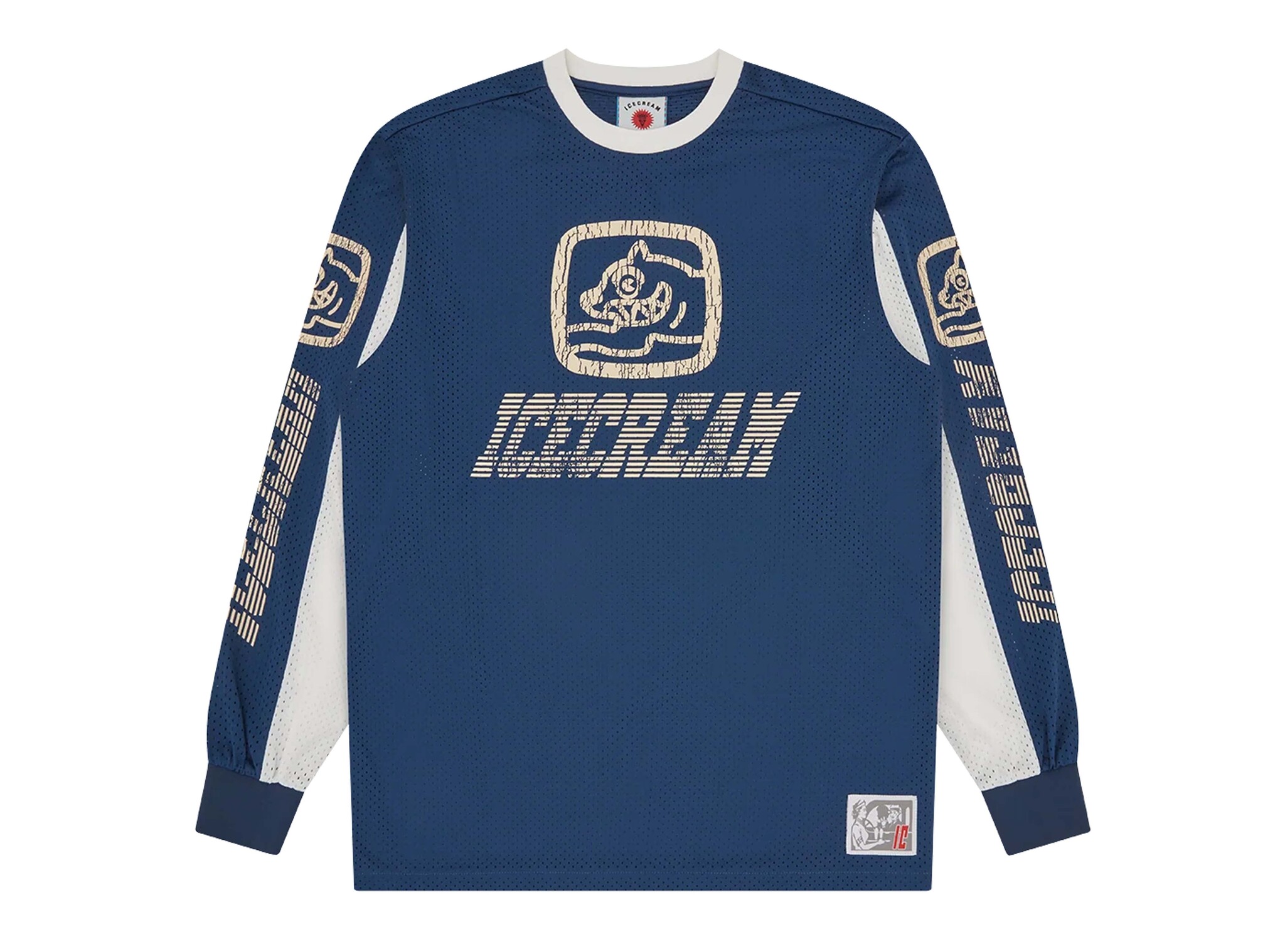 Moto Racer LS Mesh Shirt Navy ICSS26248 ICECREAM Moto Racer LS Mesh Shirt Navy ICSS26248