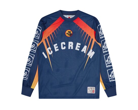 Moto Racer LS Mesh Shirt Navy ICSS26248 ICECREAM Moto Racer LS Mesh Shirt Navy ICSS26248