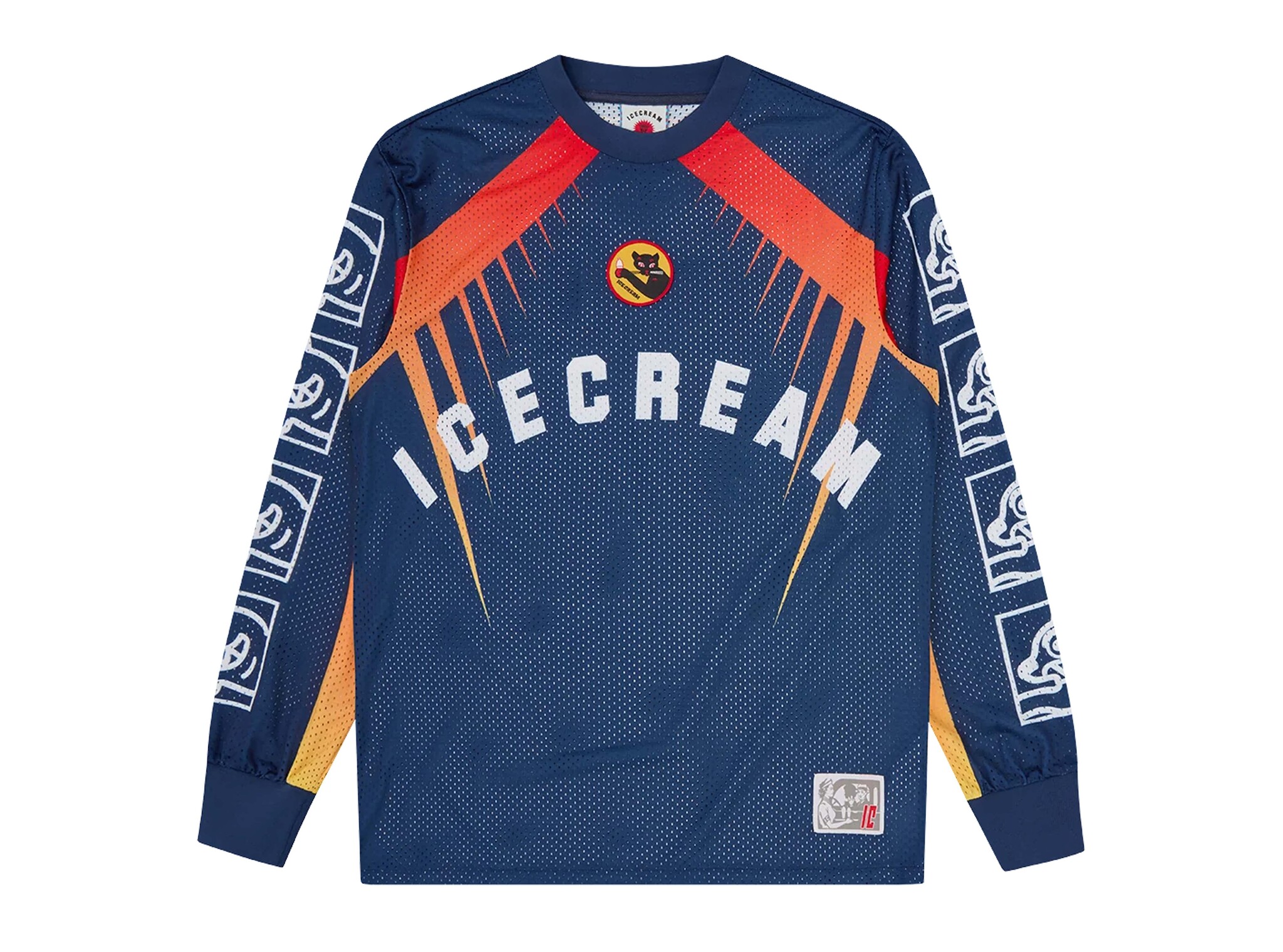 Moto Racer LS Mesh Shirt Navy ICSS26248 ICECREAM Moto Racer LS Mesh Shirt Navy ICSS26248