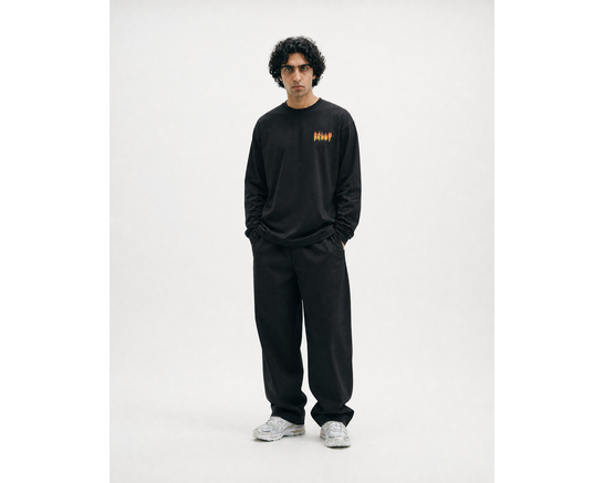 Chaharshanbe Longsleeve Washed Black BT2686-001 Bruut Chaharshanbe Longsleeve Washed Black BT2686-001